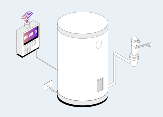 Smart meter with hot water system